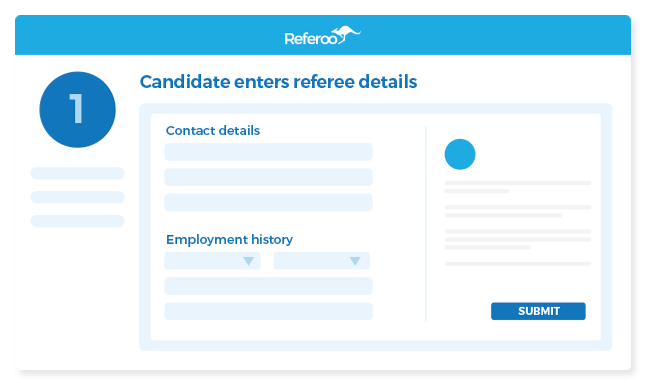 Candidate enters referee details